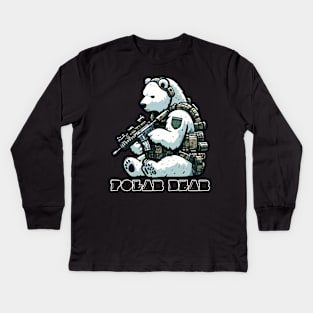 Tactical Polar Bear Kids Long Sleeve T-Shirt